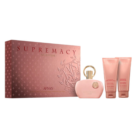AFNAN SUPREMACY PINK ZESTAW EDP 100ML + SG 100ML + BL 100ML