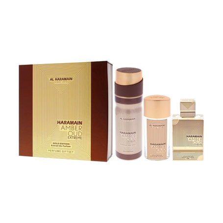 Zestaw Amber Oud Gold Edition Extreme woda perfumowana spray 75ml + woda perfumowana  spray 30ml + dezodorant spray 200ml	