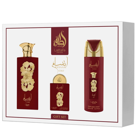 Ansaam Gold woda perfumowana spray 100ml + woda perfumowana spray 20ml + dezodorant spray 200ml